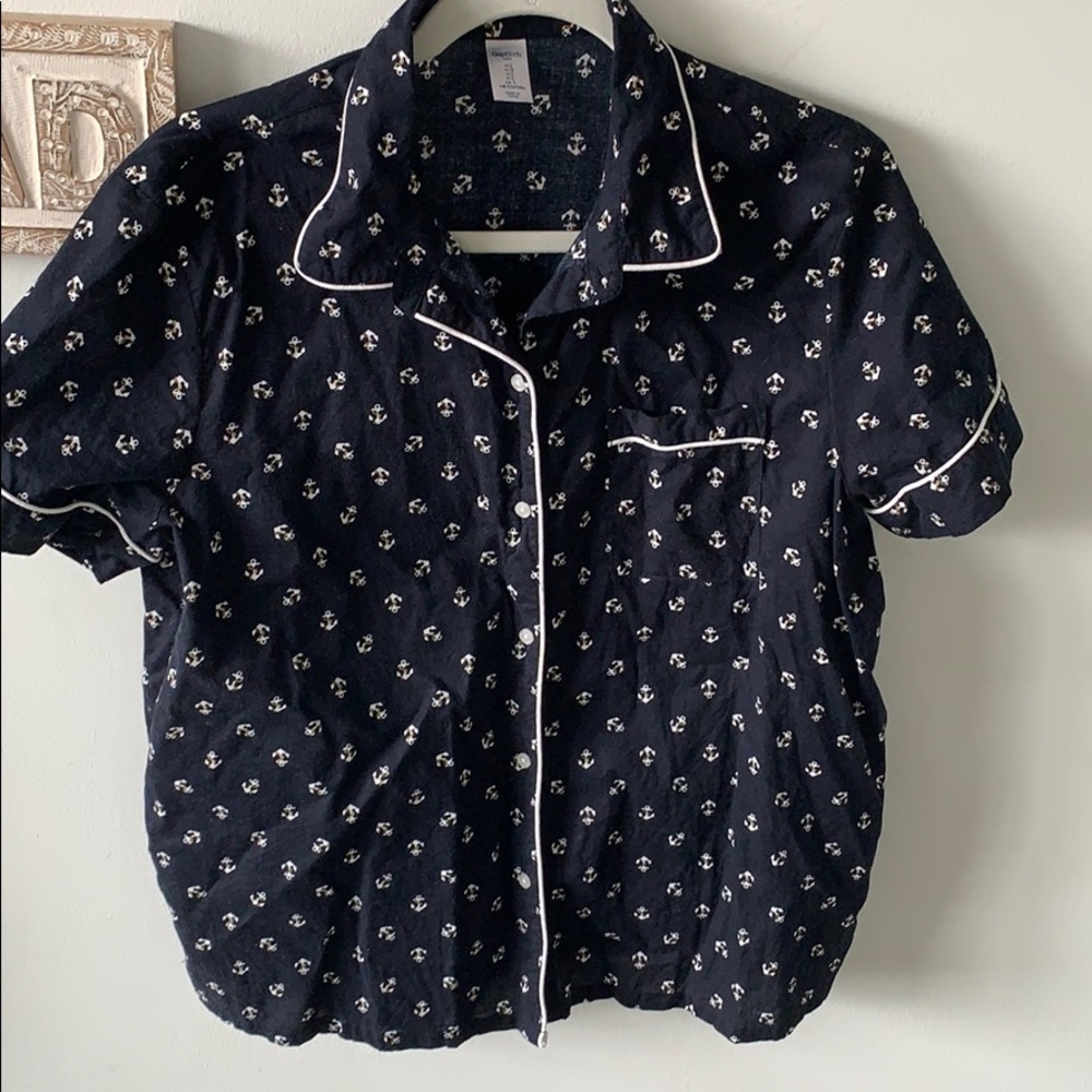 Gap body short sleeve anchor print tee